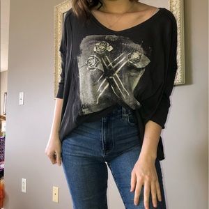 Black Free People Flowy Top